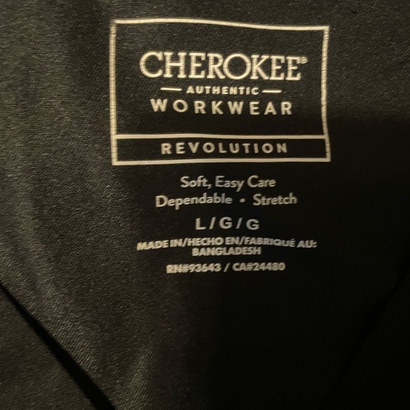 TWO Cherokee Authentic Workwear Black Tops - Picture 5 of 9